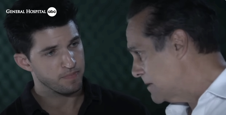 General Hospital: Sonny Corinthos (Maurice Bernard) and Morgan Corinthos (Bryan Craig)
